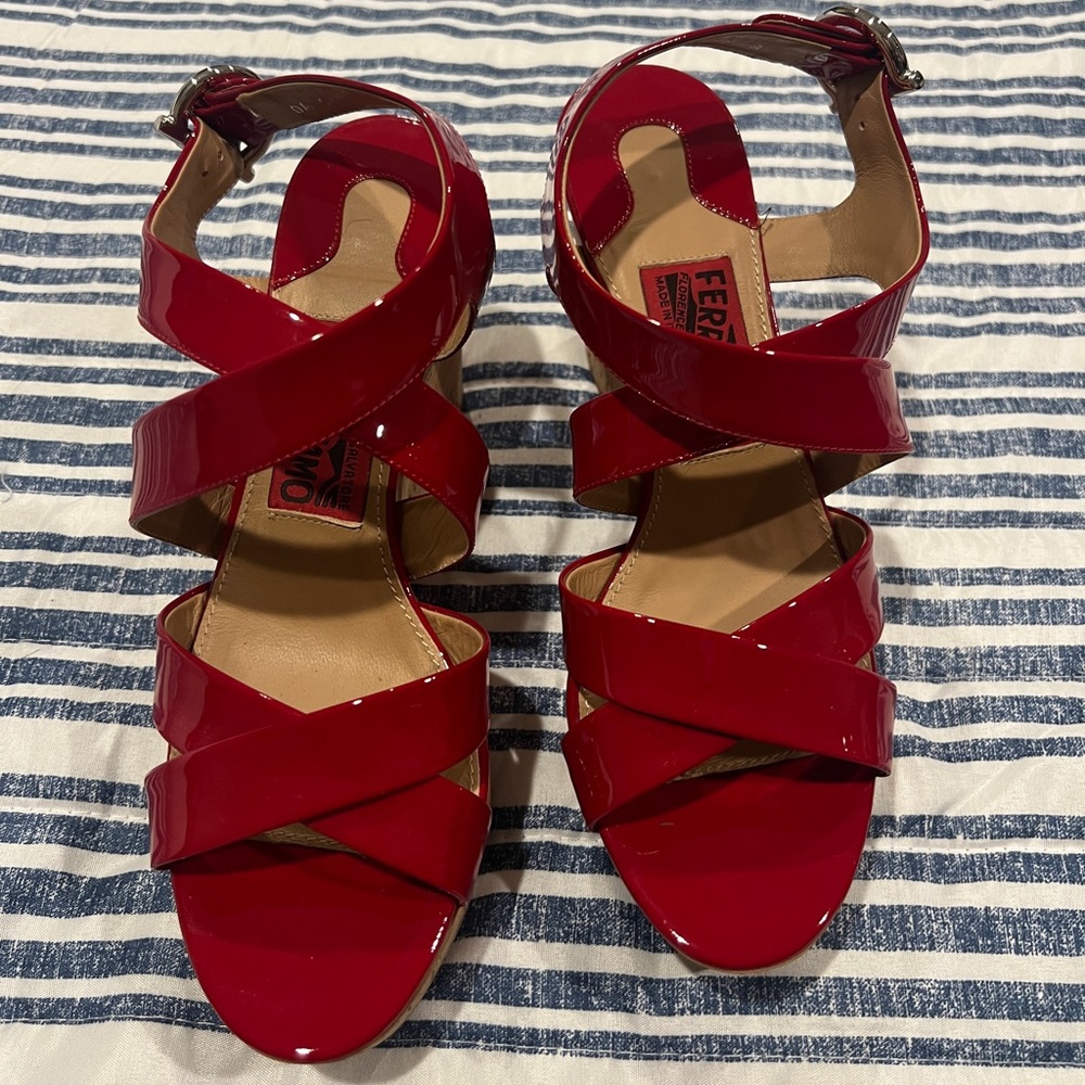 Salvatore Ferragamo red shoes